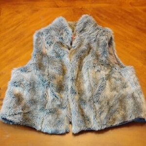 Elle Faux Fur Vest - Soft Gray